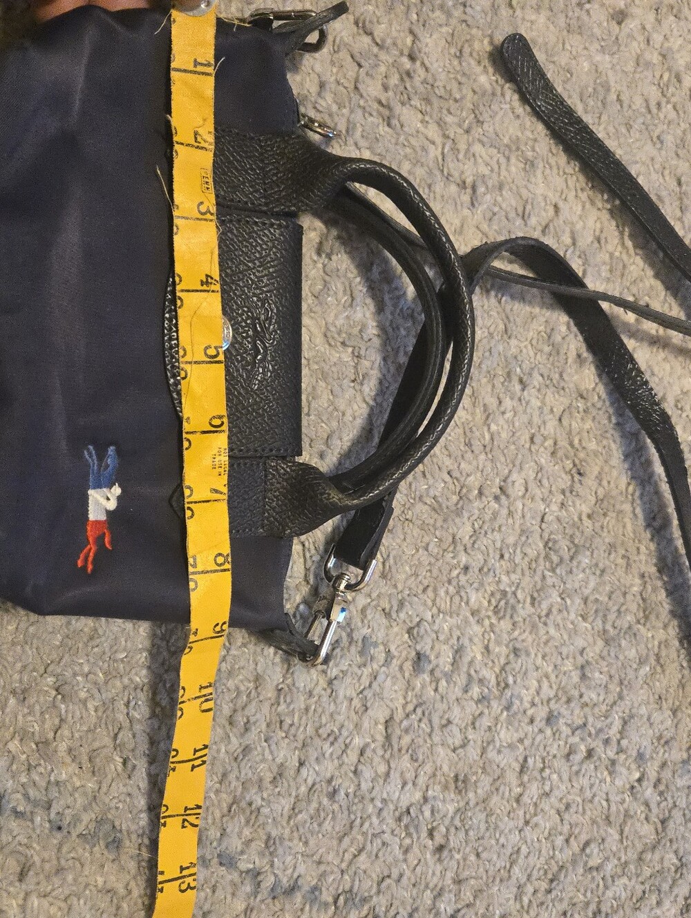 Longchamp Le Pliage Très Paris Limited Edition Mini Crossbody Bag Navy Blue - Picture 6 of 11